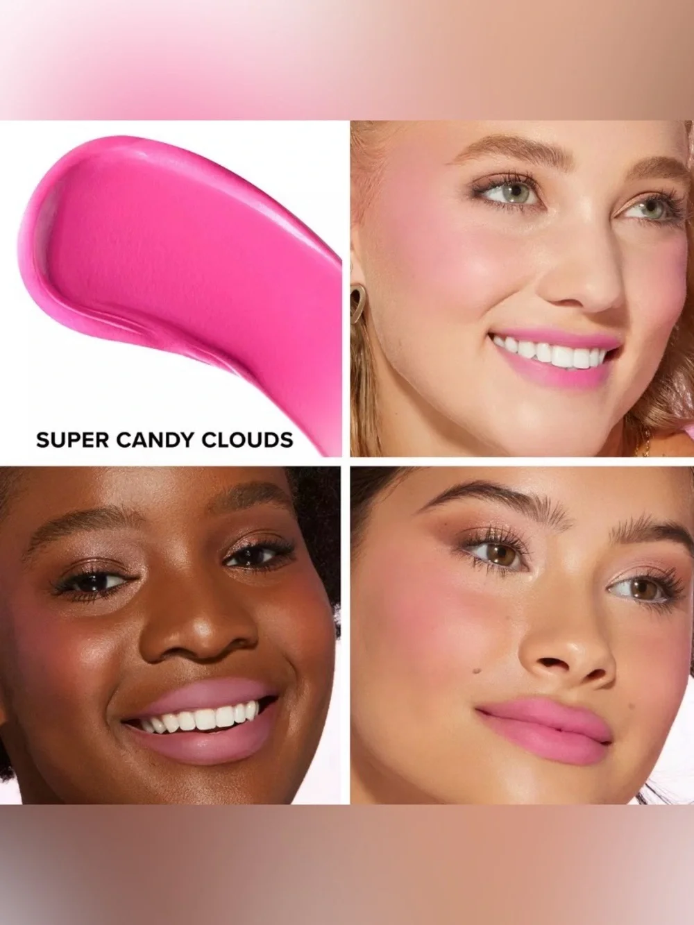 Too Faced Cloud Crush Whipped Lip & Cheek Color Super Candy Clouds Cool Pink